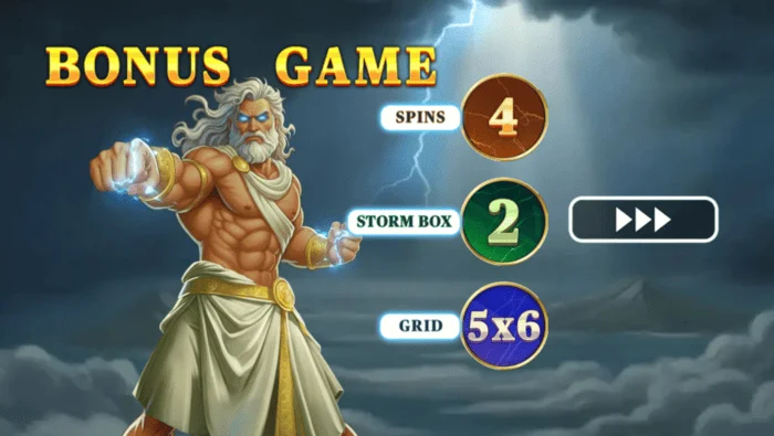 Pots of Power: Zeus – stækkað rist 5×6 í Hold & Win með Lightning Frames